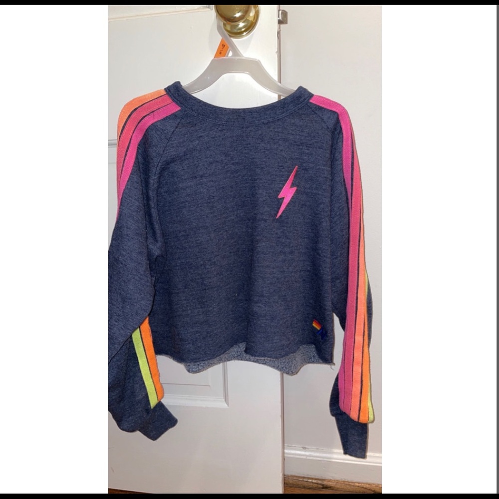 Cropped aviator nation crew neck size xs